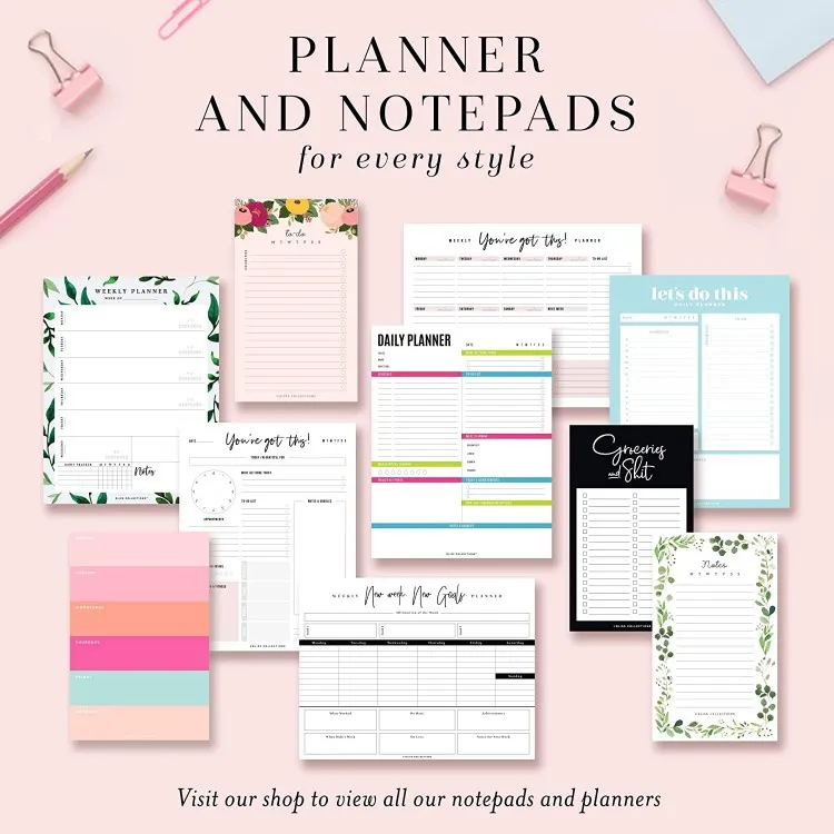 Custom Printing Stationery Kawaii Memo Pads TO DO LIST Weekly Planner Notepad
