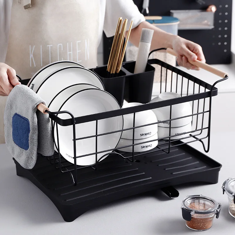 High Quality Kitchen Organizer Stainless Steel Single Layer Tableware Drying Rack Drain Dish Rack