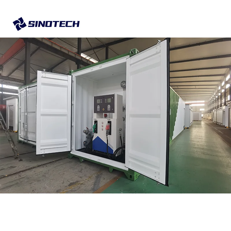 Smart 5000 to 60000 Liters mini micro mobile container portable fuel dispenser gas station built in tank with 20 and 40 feet