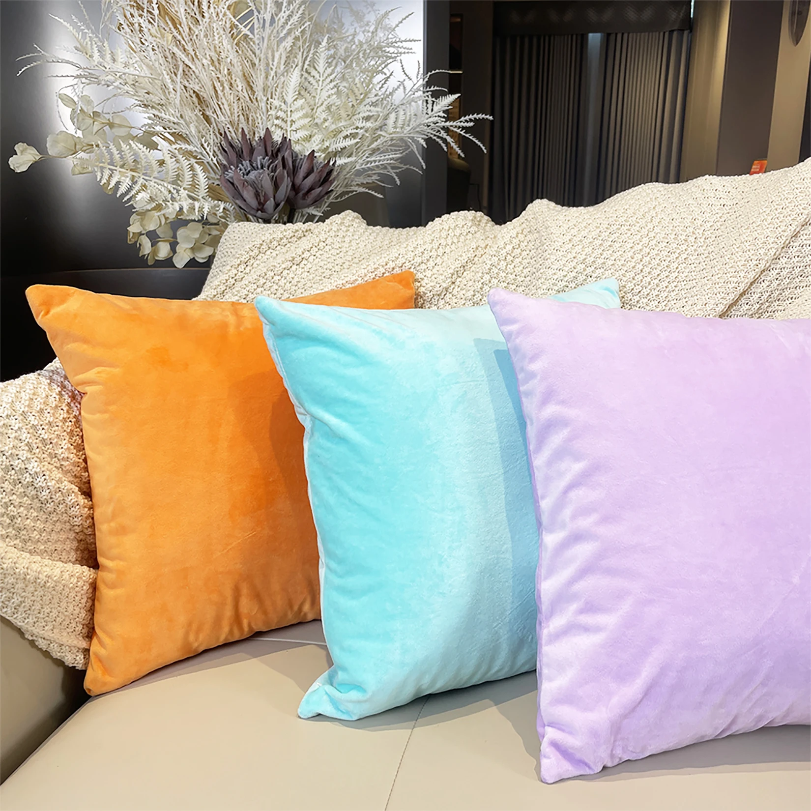 Best Selling Product Amazon Home Decor Eco-friendly 100% Polyester Velvet Stadium Seat Cushion Pillow