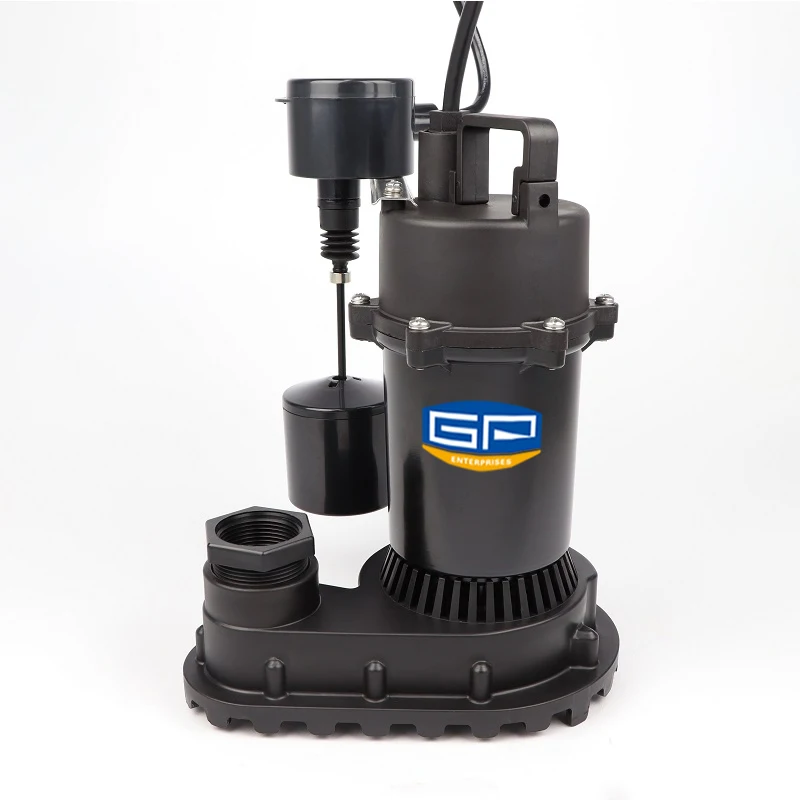 GP Enterprises Made Cast Aluminum Vertical Switch Submersible Dirty Water Sump Pump for household water system treatment