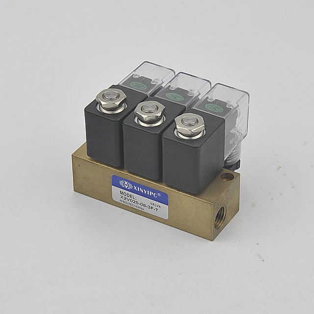 China XINYIPC 2 Way Low Pressure Water Manifold Solenoid Valve valve group base