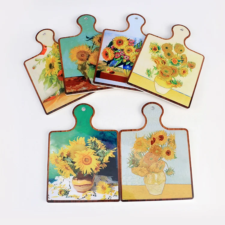 Custom Design Placemat Hot Pot Mat Non-slip Cork Heat Resistant Printing  Ceramic And Cork Trivet