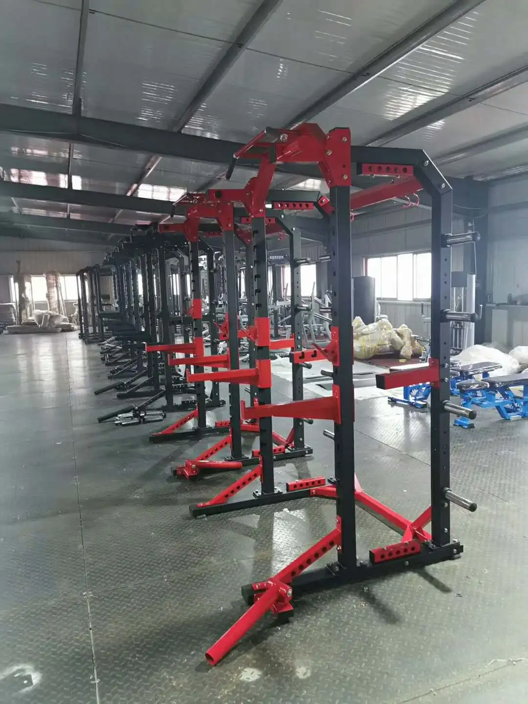 Commercial Fitness Gym Equipment Power Half Squat Rack Black Customized Steel Logo Packing Color Material Muscle Power Cage