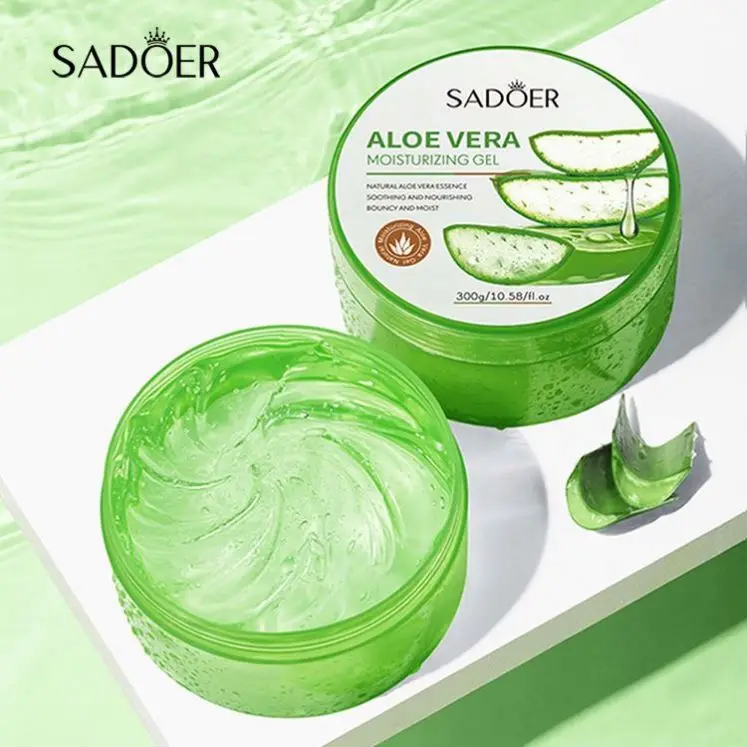 Sadoer Wholesale Natural Miosturizing for Lightening Repair Skin Soothing Tender Supple Aloe Vera Gel 300G