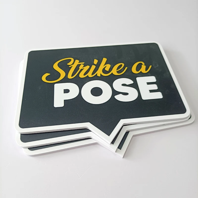 Customized Die Cut Double Sides pvc Photo Booth Props