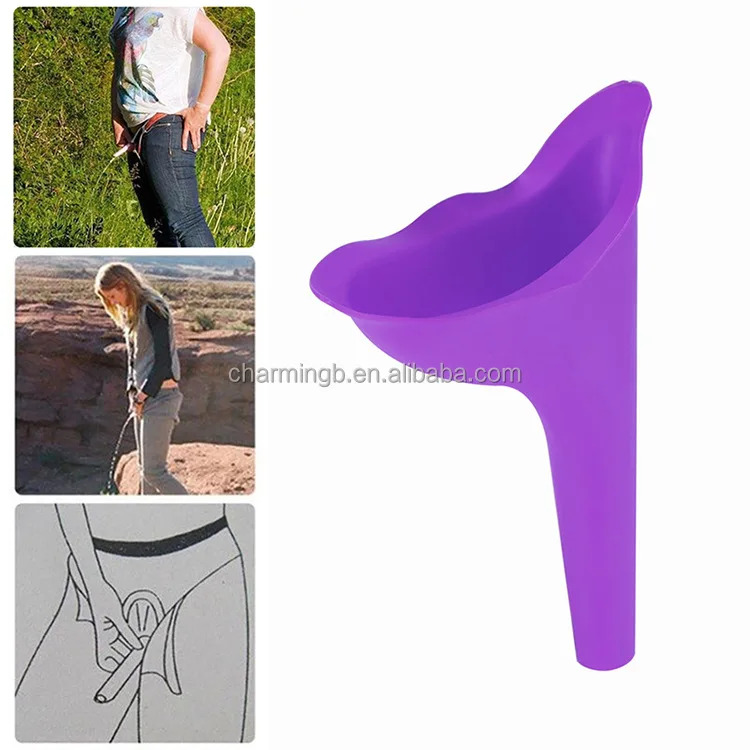 Silicone Portable Women Camping Urine Device Funnel Urinal Female Travel Urination Toilet Women Stand Up & Pee Soft