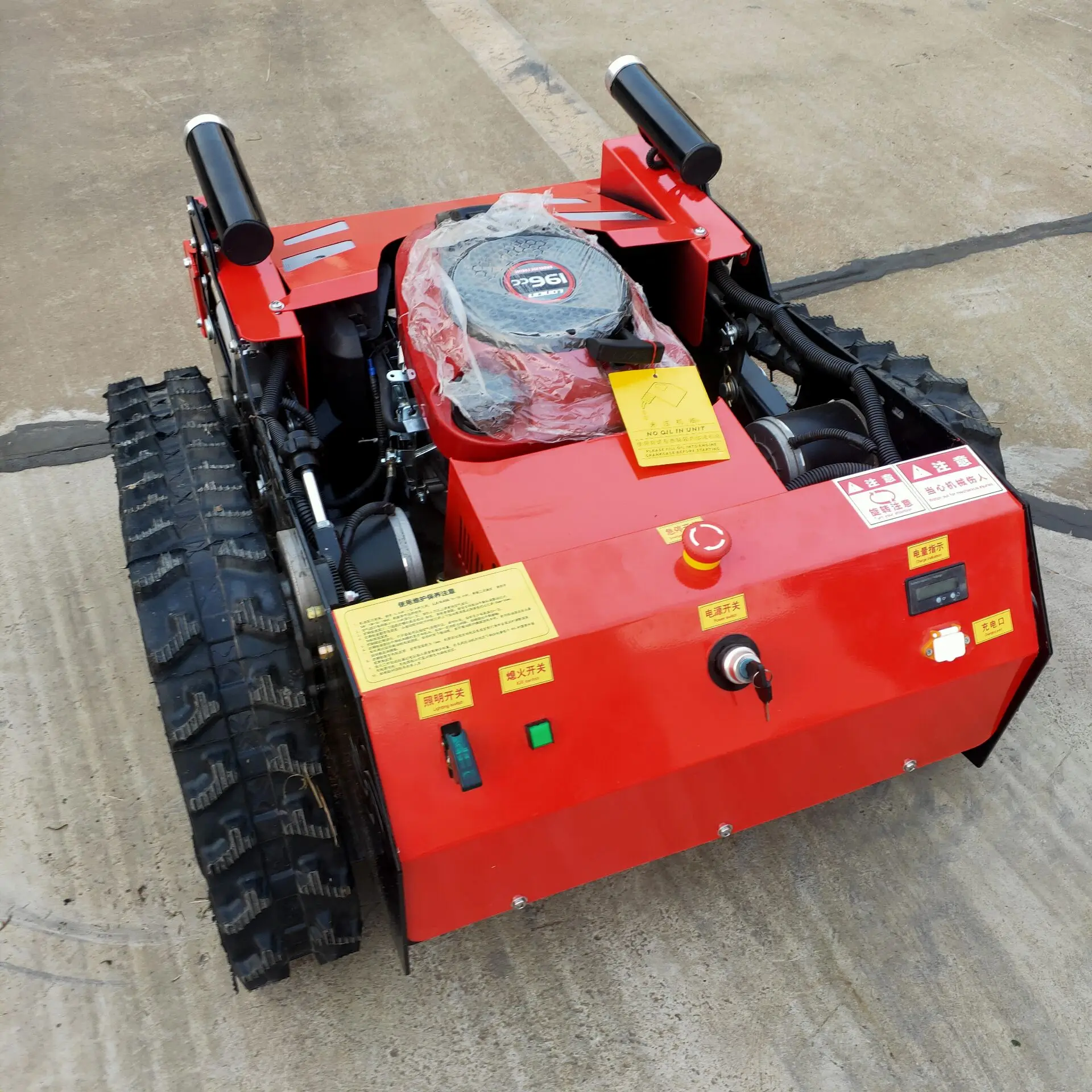 Garden use grass cutting machine remote control petrol engine Crawler blade Lawn mower