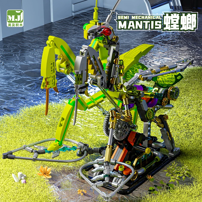 Meiji 13055 оборудование механический Mantis MOC головоломка DIY Кирпичи сборка фигурки детские строительные блоки Наборы игрушек