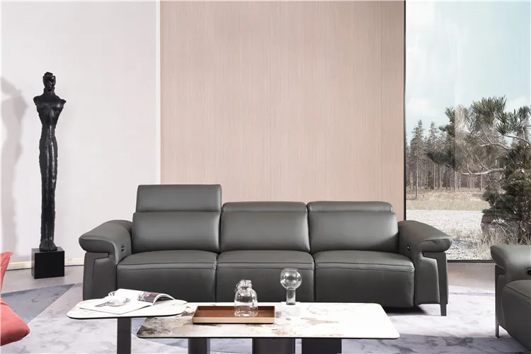 Sofa luxury genuine leather sofa set living room furniture recliner leather electric sofa