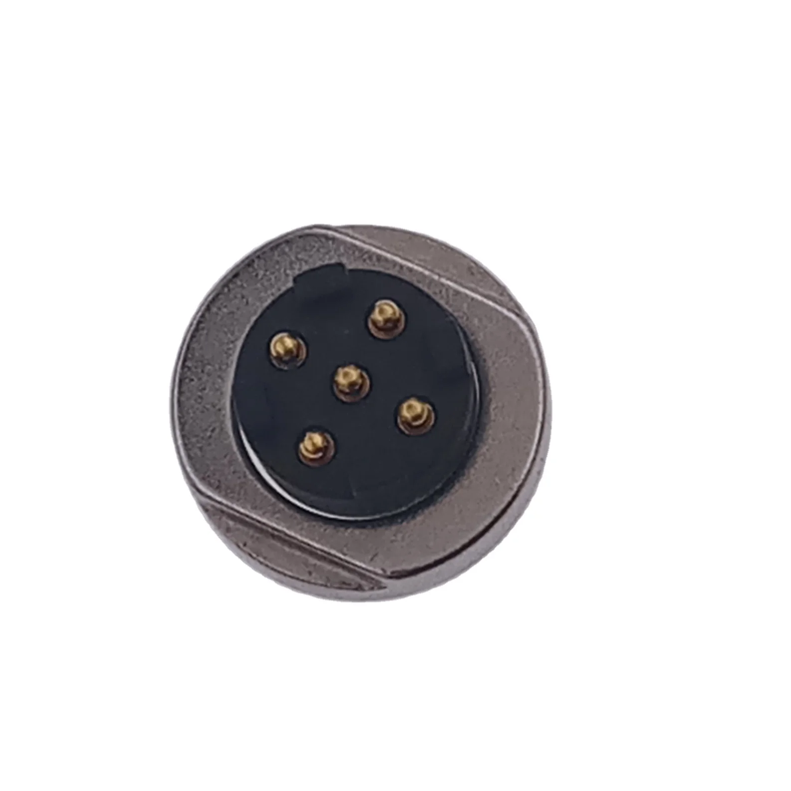 oem factory power + data transmission 5 pins round magnetic spring loaded pogo pin connector