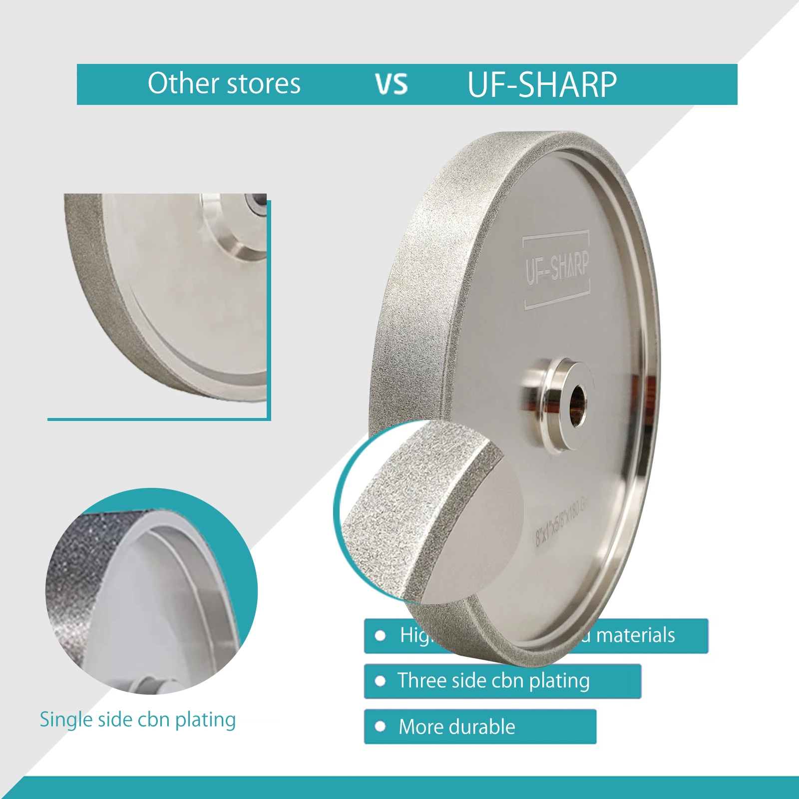 Tool sharpening grinding wheels diamond cbn sharpening disc for lathe tools chisel set