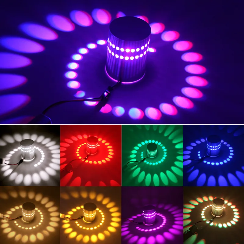  Современный RGB-светильник для крыльца светодиодный настенный светильник KTV украшение караоке бара гостиной внутреннее декоративное освещение с спиральными