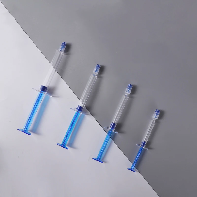 1ml 2ml 3ml 10 ML 5 ML Cosmetic Syringe Clear Blue Disposable Plastic Luer Lock Syringes For Cosmetic Oil Serum Packaging