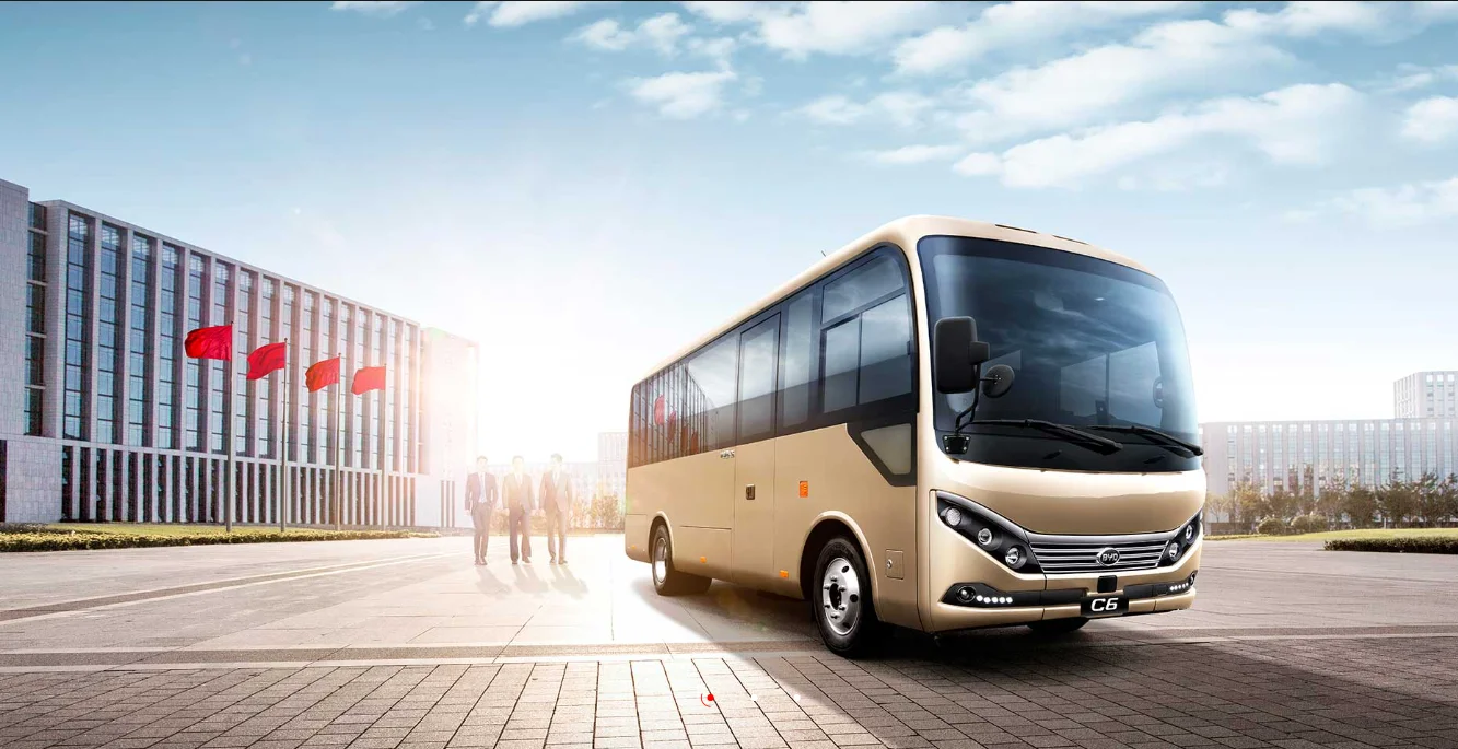 BYD C6 Bus solar electric car Left hand drive BYD C6 MPV high speed new cars battery electric vehicle smart electric bus