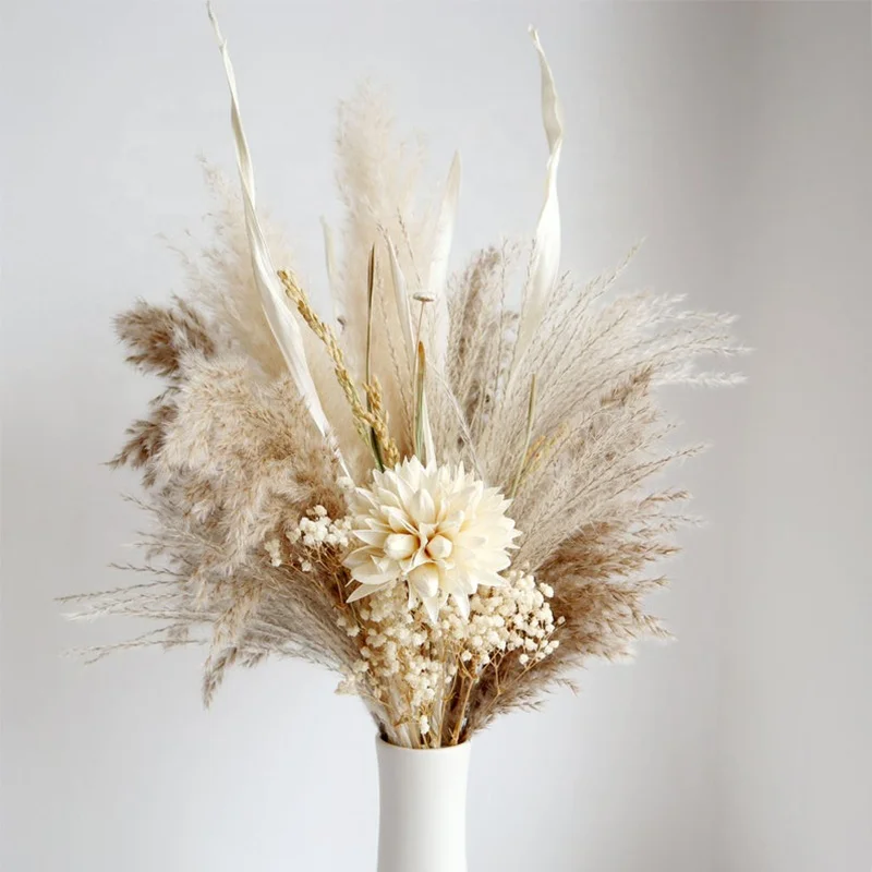 
Wholesale Hot Selling Home Wedding Decoration Bridal Bouquet Arrangement Boutonniere Large Mini Natural Dried Flowers Bouquet 