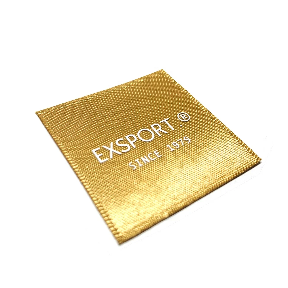 Wholesale Customized Brand Name Logo Printed Satin Clothes Tag Wash Care Labels Clothing Tabs Labels for Bags and Pillows