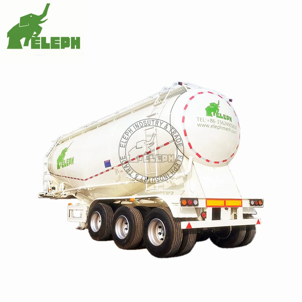 2021 China Factory Price 2V W Shape Dry Powder Tank Bulk Cement Trailer