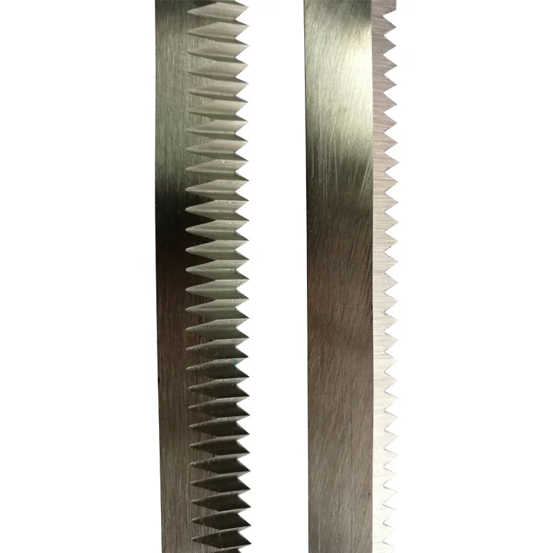 packaging machine cutting blade bagging serrated knife/blades with tear tony point