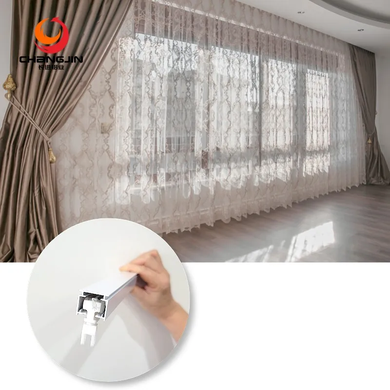 CHANGJIN sliding pocket door rail,sectional door accessories with track,slide track roller