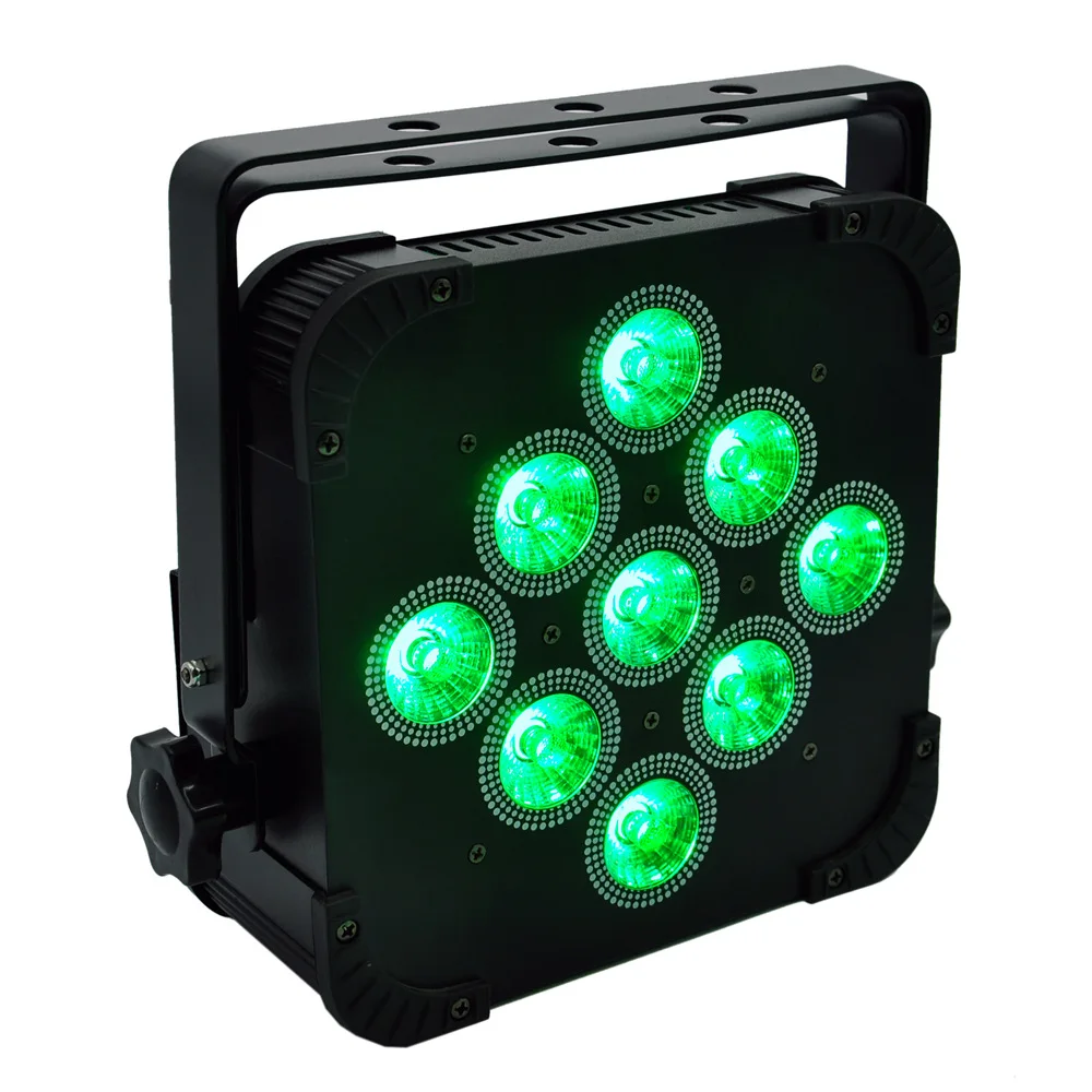 stage max waterproof 9x18w battery wireless led rgbw sova cob stan dj par light dmx