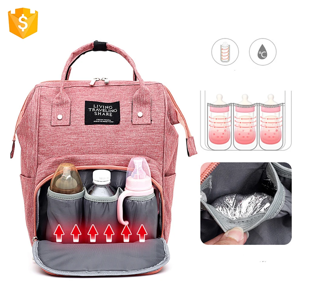 3 in 1 Designed 100% Polyester Mommy Mom Tote Diaper Backpack Travel Waterproof Mummy Bed Nappy Baby Diaper Bag For Mother