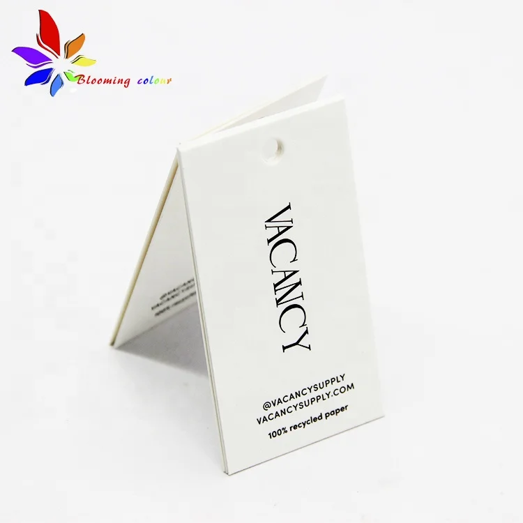 Factory selling custom socks hang tag,printed center folded socks tag