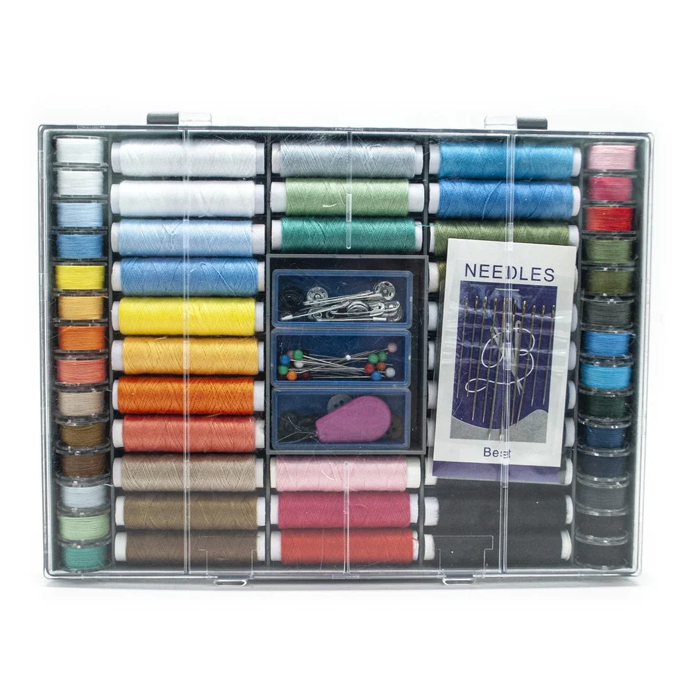 Home & Travel 113 piece set Needle and Thread box Manual Sewing accessories set Sewing kit Needlework
