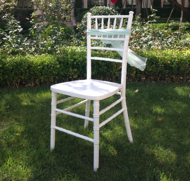 wholesale chiavari silla chairs White wood tiffany chiavari wedding hotel chair for banquet