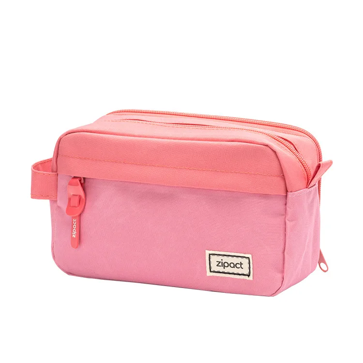 wholesale multi colors custom makeup tool bag school large capacity zipper pencil cases bags for girls