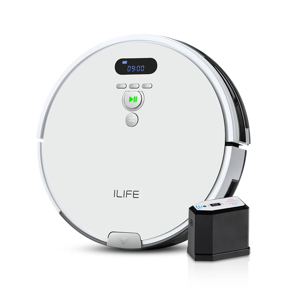 ILIFE V8 Plus Vacuum Mop 1000Pa 750ml Large Dustbin Electronic Wall Wi-Fi Connected Home Appliances Robot Vacuum Cleaner Mop