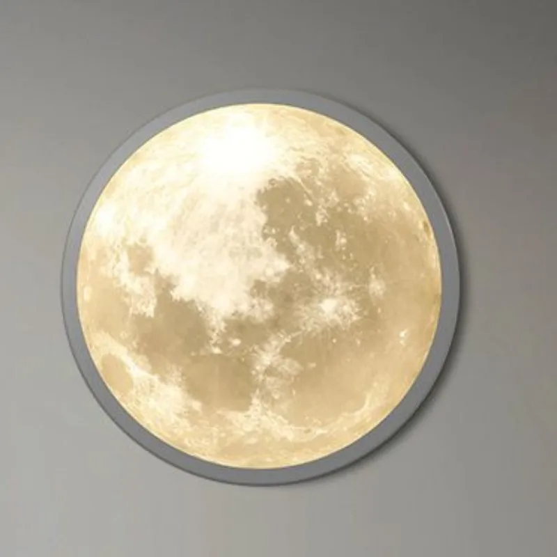 2023 New Product Modern Moon Earth Round Led Wall Light For Corridor Living Room Bedroom