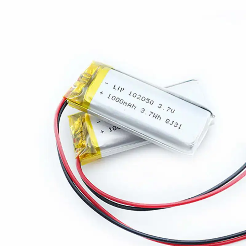 High Quality 3.7v lipo battery 1000mah rechargeable batteries 102050 Lithium Polymer Battery For Bluetooth Headset