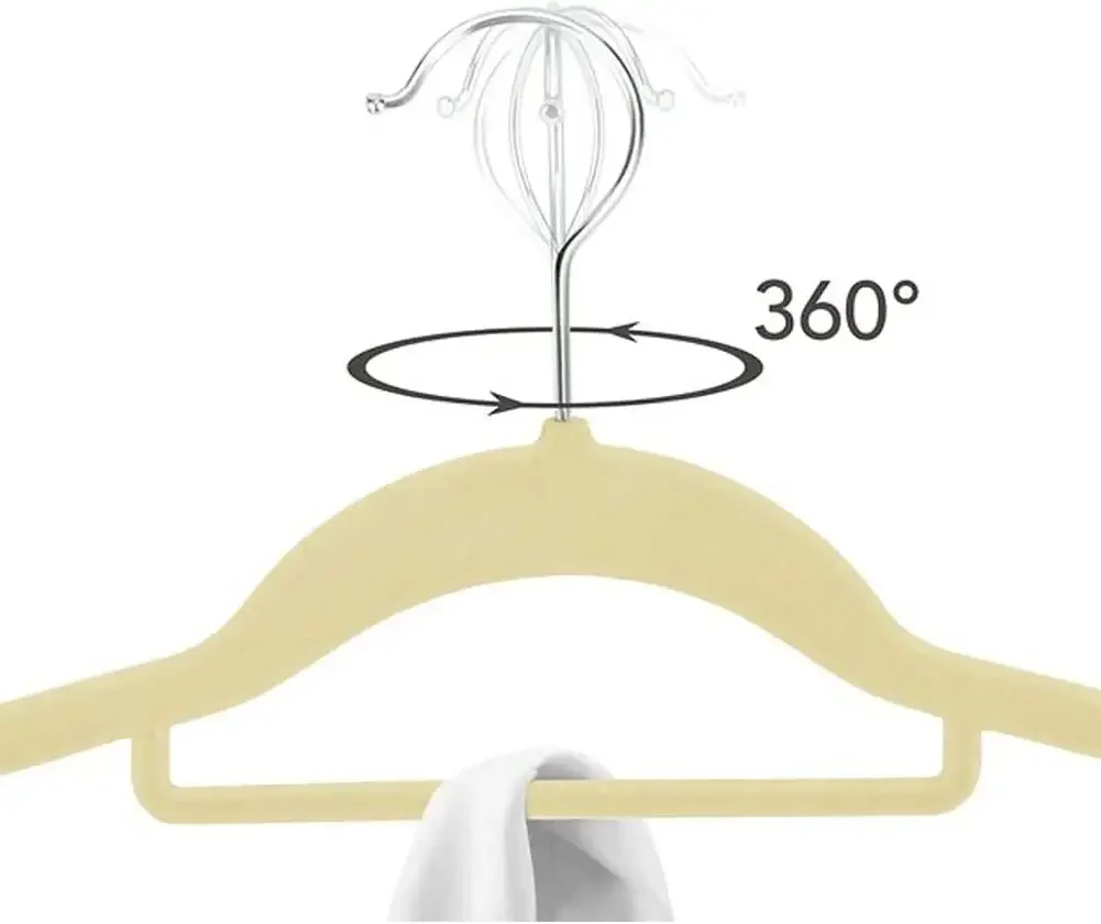 Velvet Pants Coat Hangers Luxury Black Velvet Felt Non Slip Clothes Classic Hangers Ultra Slim Saving Space