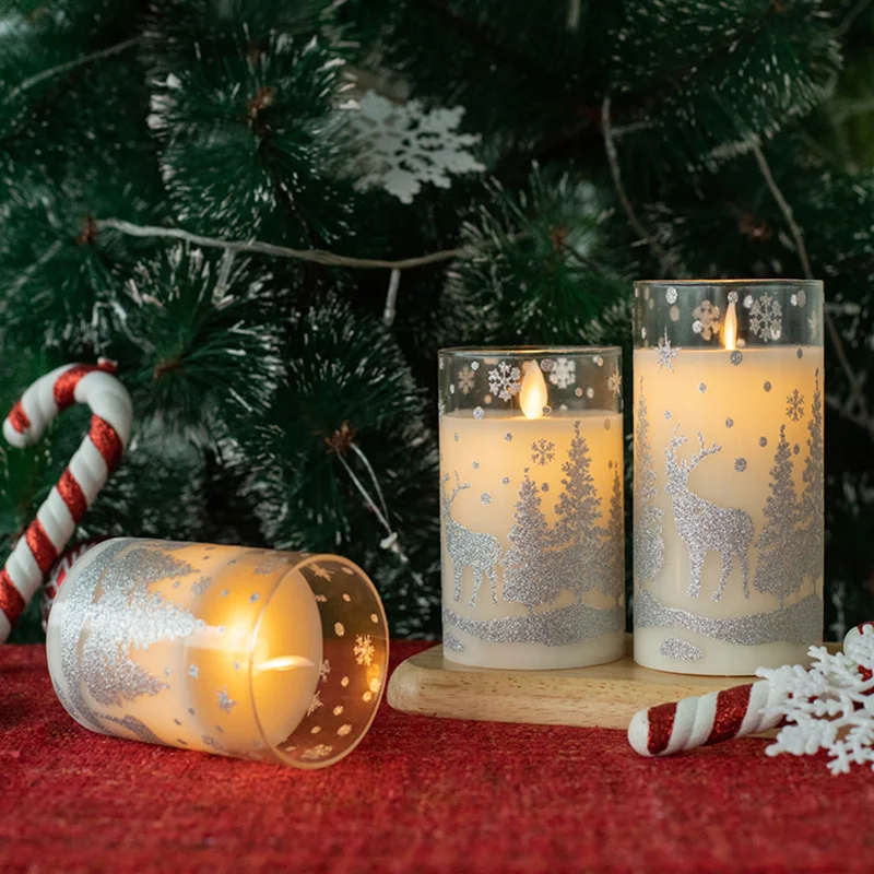 Wholesale Flameless Christmas Decoration Dream Catcher LED Candles With Moving Flame