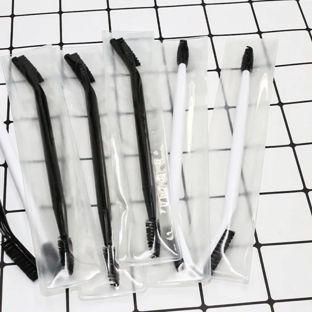 Mascara Wand Brow Feeeze Styling Brush White Handle Oblique Angled Brow Makeup brush