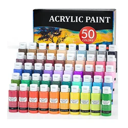Профессиональный набор акриловых красок 50 цветов художественная краска для художников и детей Нетоксичная 60 мл набор акриловых красок