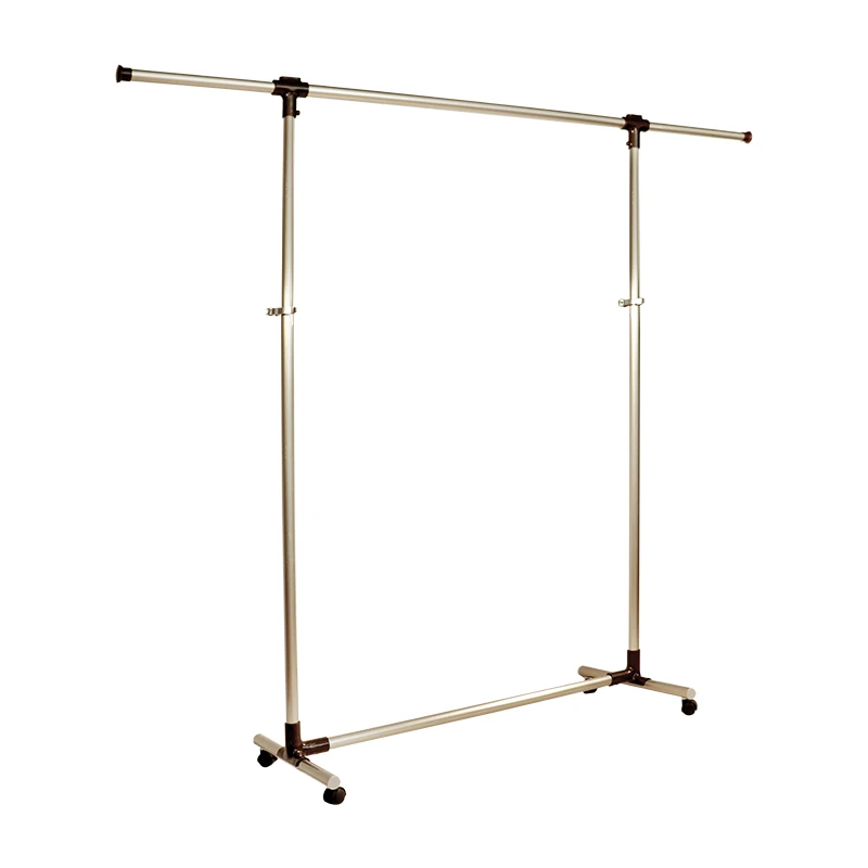 Simple Trending Clothing Garment Rack Aluminum Space Saving Metal Cloth Rail