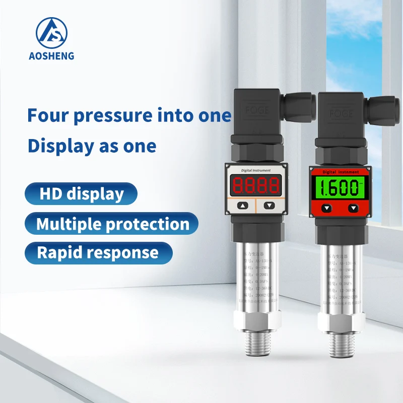AOSHENG Low cost 4-20mA/0-10V/0-5V pressure transmitter/ Vacuum transmitter sensor with high quality