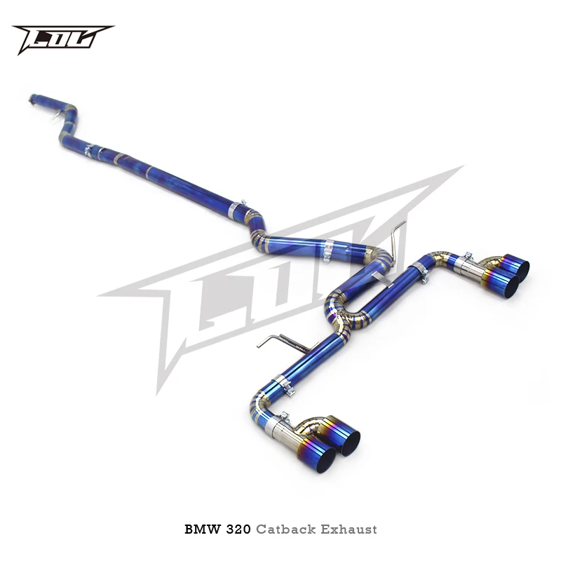 Factory Outlet Titanium Alloy escape Exhaust Catback  For BMW 320/320i N20/B48 2.0T 2012-2020 straight exhaust pipe