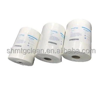Feel comfortable white polyester non-woven fabrics roll spunlace nonwoven cleaning wipes