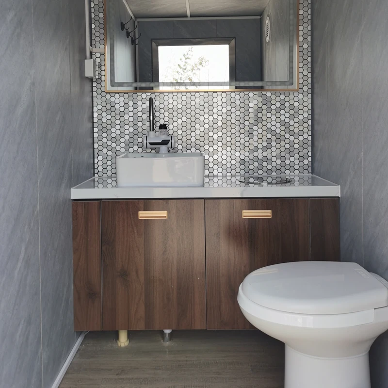 VIP 4 станция роскошный мобильный трейлер переносные уличные туалеты с душем и туалетом высокого класса Туалет