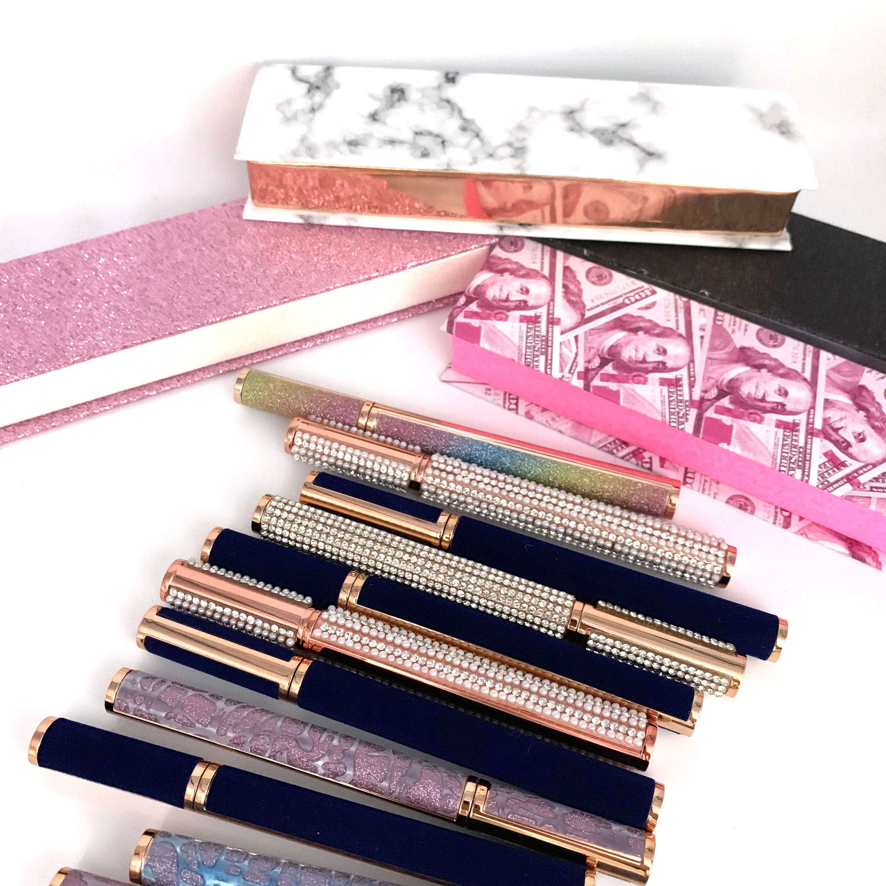 Lashglue Eyeliner Boxes Custom Logo Boxes for Luxury Diamond Magic Self Adhesive Liquid Eyeliner Box Other Eyewear Packaging