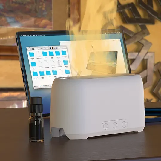 New Simulation Flame Mini Aroma Diffuser Portable USB Humidifier Desktop Air Aromatherapy Fragrance Essential Oils Led Fire