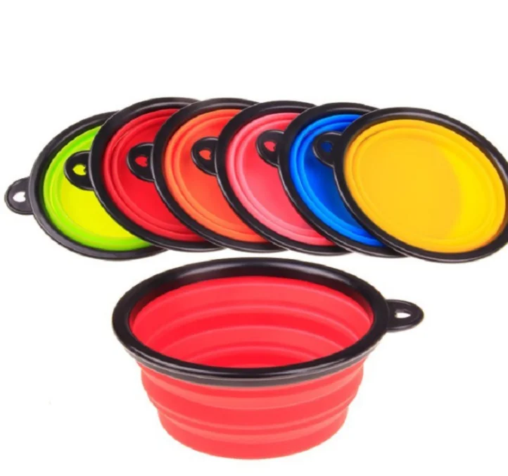 Silicone Pet Bowl Portable Outdoor Pet Folding Bowl for Cats and Dogs Silicone Pet Bowl