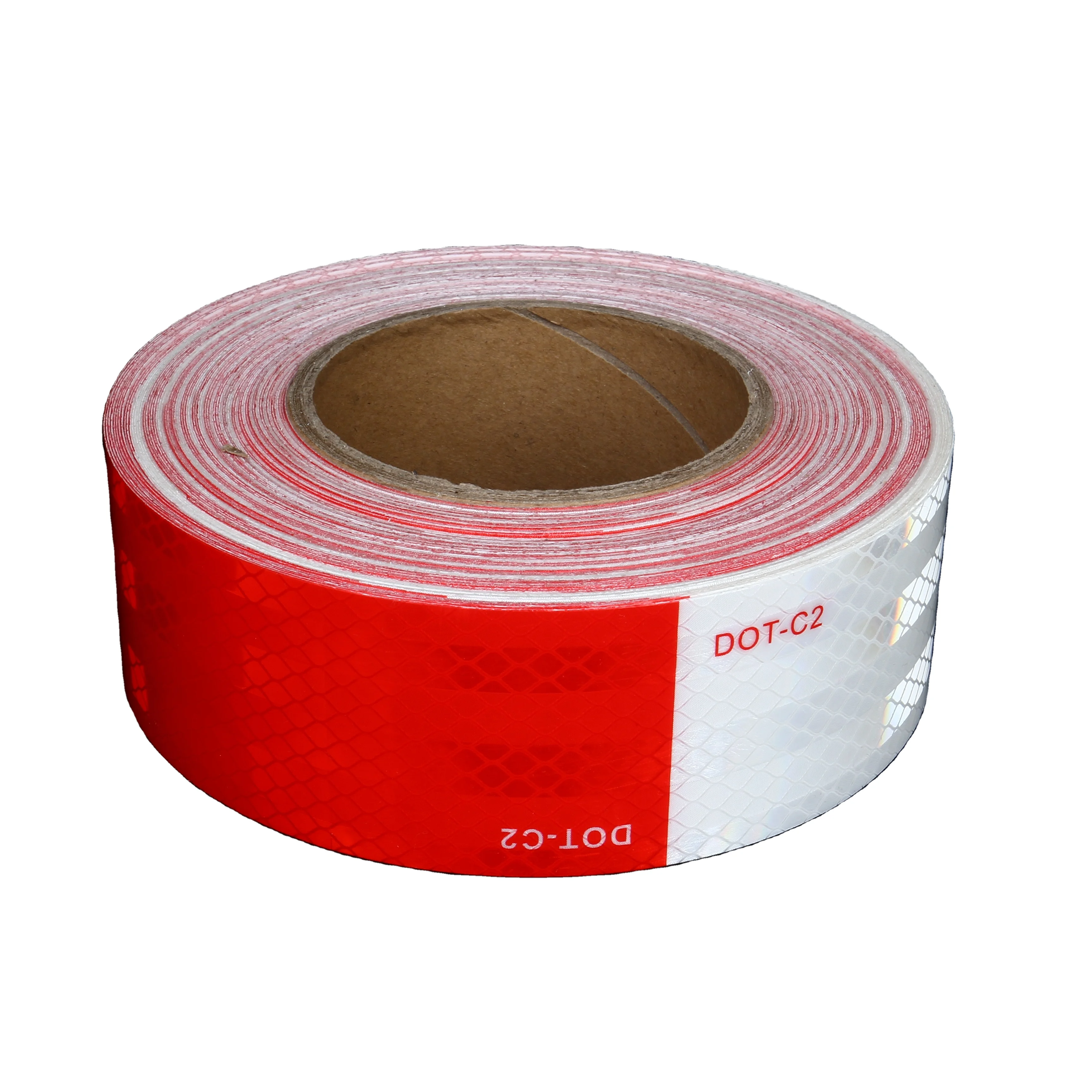 High Visibility White And Red Color DOT-C2 Conspicuity 5cm width Reflective Tape For Truck Vehicles bike