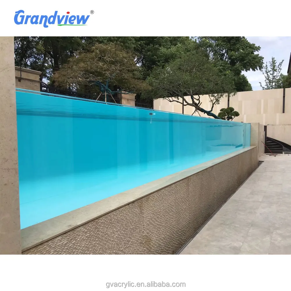 GrandView 30mm 60mm 90mm Thick Acrylic Transparent Sheet Plexiglass Sheets For Clear Acrylic Swimming Pool