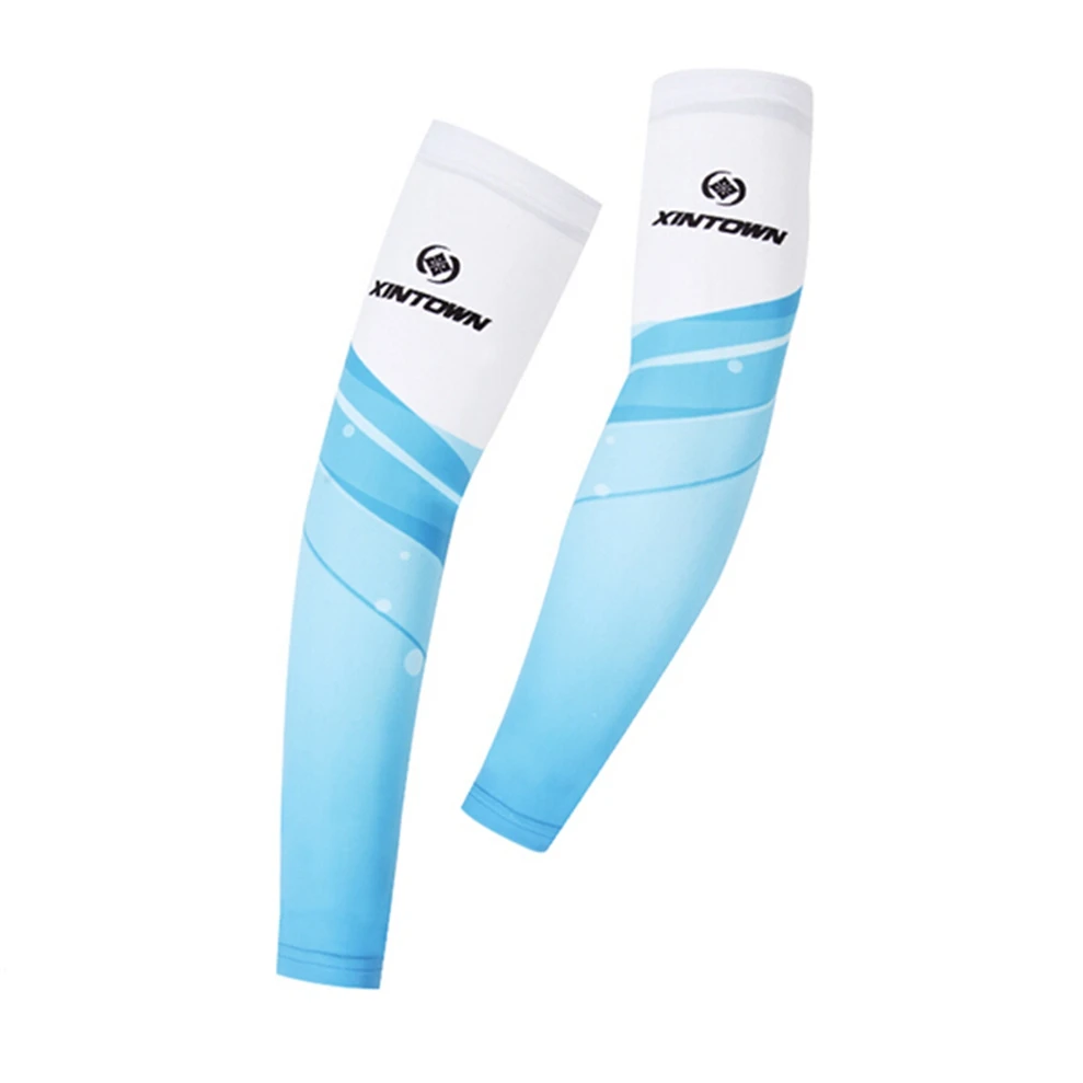 Pure Plain White Sublimation Custom Logo Protective Non Slip Compression Fishing Cycling Sports hombr Arm Sleeve Cover