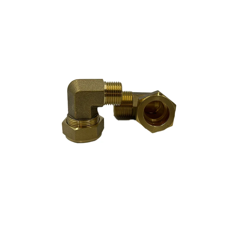 Compact Brass Fittings 90-Degree Connections Solar Energy Installations Externally Threaded Brass Elbow