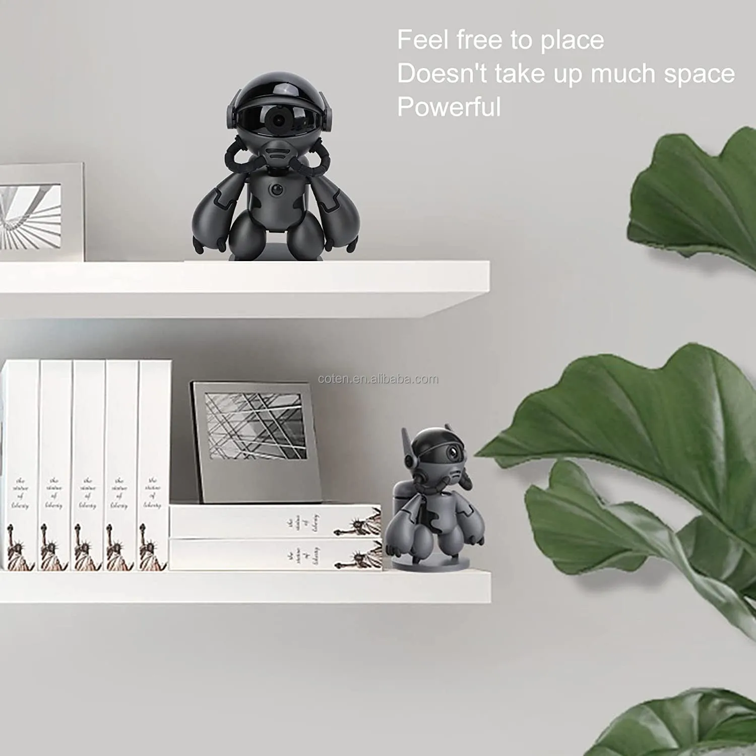 1080P Indoor WiFi Dog Camera Baby Monitor Cute Robot Shape with Motion Detection, IR Night Vision, 2 Way Voice, APP Control,